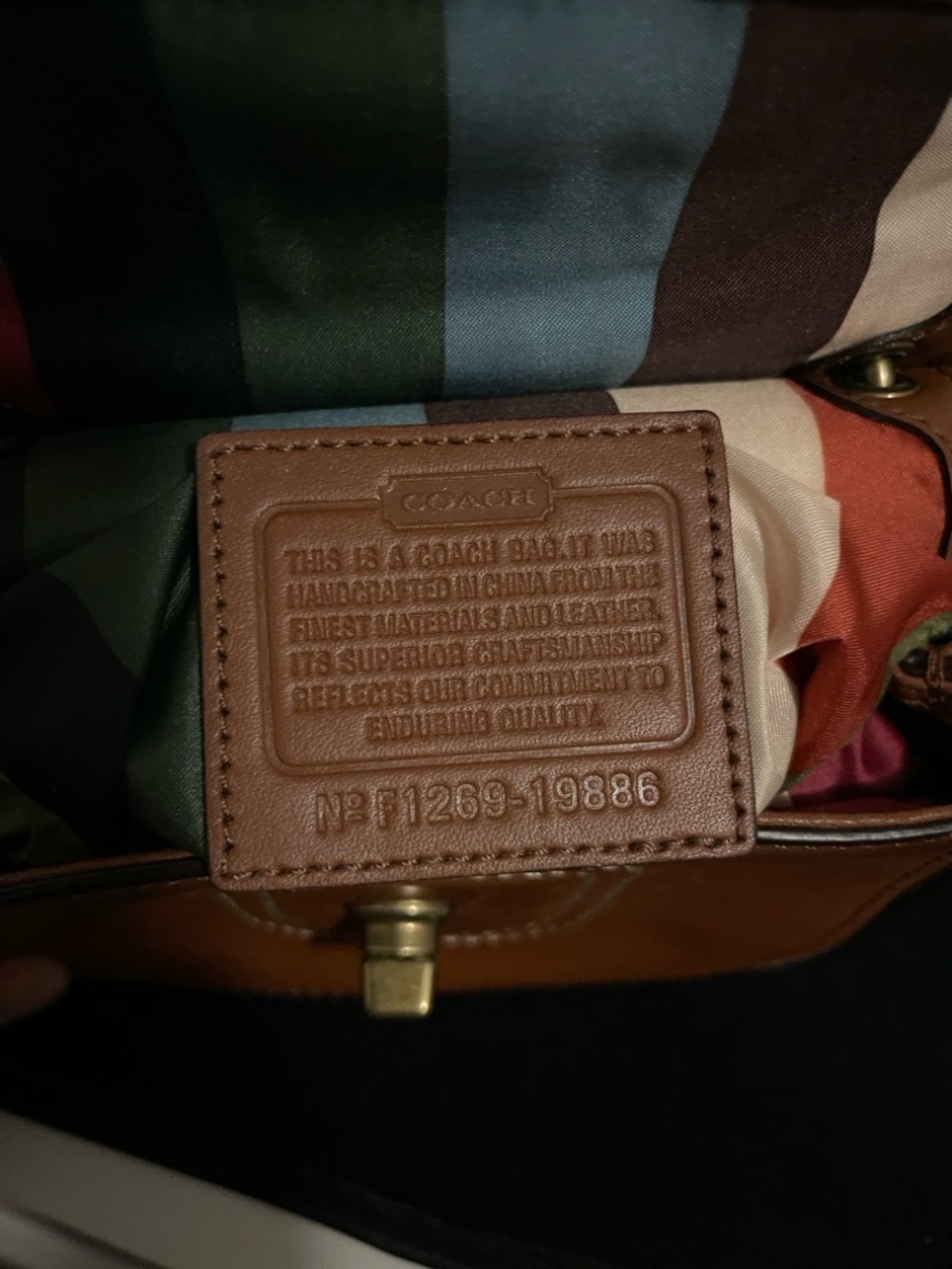 Coach Brown Leather Crossbody with Tassel - Picture 10 of 13